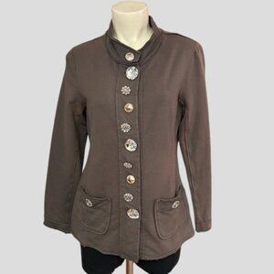 Neon Buddha Grey Button Down Cotton Jacket Size X-Small